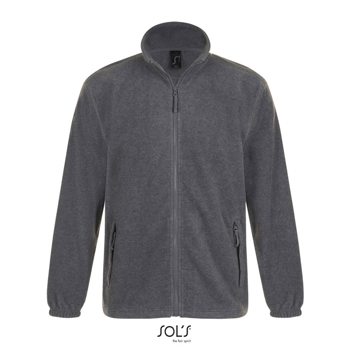 Veste polaire personnalisée homme NORTH Gris chiné